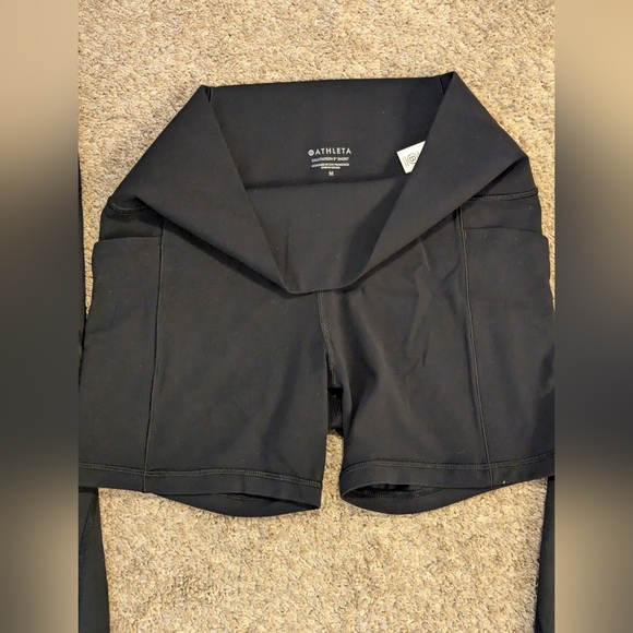 Athleta Workouts Tights & Shorts Set of Three Size Medium Black - Picture 3 of 5